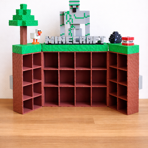 Minecraft Kinder Joy Figura Játék Tartó Állvány Díszlettel - Meska.hu