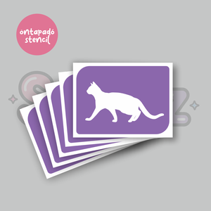 Cica mintás 05 öntapadó csillámtetoválás sablon / csillámtetkó stencil, Kellékek & szerszámok, Dekorációs kellékek, Matricaív, Fotó, grafika, rajz, illusztráció, MESKA