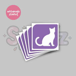 Cica mintás 09 öntapadó csillámtetoválás sablon / csillámtetkó stencil, Kellékek & szerszámok, Dekorációs kellékek, Matricaív, Fotó, grafika, rajz, illusztráció, MESKA