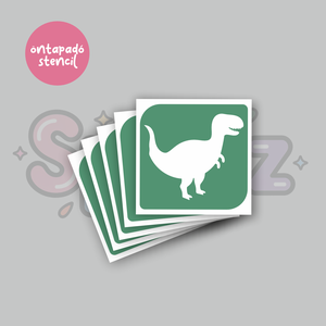 Dínó mintás 01 öntapadó csillámtetoválás sablon / csillámtetkó stencil, Kellékek & szerszámok, Dekorációs kellékek, Matricaív, Fotó, grafika, rajz, illusztráció, MESKA