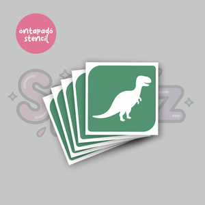 Dínó mintás 04 öntapadó csillámtetoválás sablon / csillámtetkó stencil, Kellékek & szerszámok, Dekorációs kellékek, Matricaív, Fotó, grafika, rajz, illusztráció, MESKA