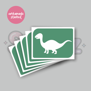 Dínó mintás 10 öntapadó csillámtetoválás sablon / csillámtetkó stencil, Kellékek & szerszámok, Dekorációs kellékek, Matricaív, Fotó, grafika, rajz, illusztráció, MESKA