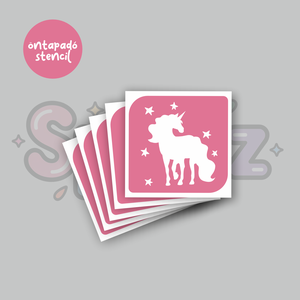 Unikornis mintás 01 öntapadó csillámtetoválás sablon / csillámtetkó stencil, Kellékek & szerszámok, Dekorációs kellékek, Matricaív, Fotó, grafika, rajz, illusztráció, MESKA