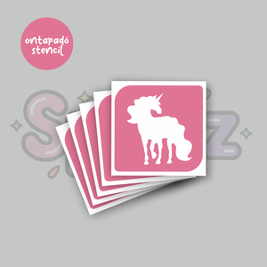 Unikornis mintás 02 öntapadó csillámtetoválás sablon / csillámtetkó stencil, Kellékek & szerszámok, Dekorációs kellékek, Matricaív, Fotó, grafika, rajz, illusztráció, MESKA