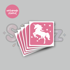 Unikornis mintás 04 öntapadó csillámtetoválás sablon / csillámtetkó stencil, Kellékek & szerszámok, Dekorációs kellékek, Matricaív, Fotó, grafika, rajz, illusztráció, MESKA