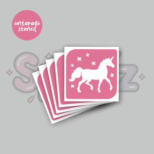 Unikornis mintás 05 öntapadó csillámtetoválás sablon / csillámtetkó stencil, Kellékek & szerszámok, Dekorációs kellékek, Matricaív, Fotó, grafika, rajz, illusztráció, MESKA