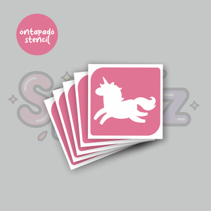 Unikornis mintás 07 öntapadó csillámtetoválás sablon / csillámtetkó stencil, Kellékek & szerszámok, Dekorációs kellékek, Matricaív, Fotó, grafika, rajz, illusztráció, MESKA