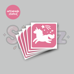 Unikornis mintás 08 öntapadó csillámtetoválás sablon / csillámtetkó stencil, Kellékek & szerszámok, Dekorációs kellékek, Matricaív, Fotó, grafika, rajz, illusztráció, MESKA