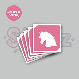 Unikornis mintás 09 öntapadó csillámtetoválás sablon / csillámtetkó stencil, Kellékek & szerszámok, Dekorációs kellékek, Matricaív, Fotó, grafika, rajz, illusztráció, MESKA