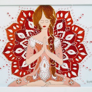 Meditációs képek.  lelkünk színei. Spirituális dekorációs falikép, üvegfestmény., Művészet, Festmény, Festmény vegyes technika, Festészet, Üvegművészet, MESKA