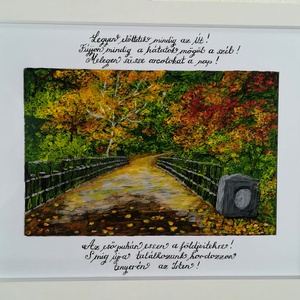 Őszi varázs./Az ősz színei./Üvegre festett kép. - művészet - festmény - festmény vegyes technika - Meska.hu