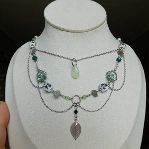 'tea leaves' necklace - Meska.hu