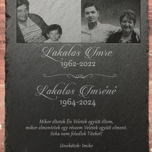 Fényképes emléktábla személyre szólóan Lakatos Imre 675654 részére - Meska.hu