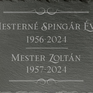 Pala sírtábla, emléktábla Mester Zoltán 623978 részére  - Meska.hu