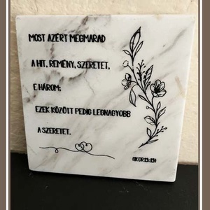 Kis márványtábla bibliai igével - otthon & életmód - vallás - házi áldás - Meska.hu