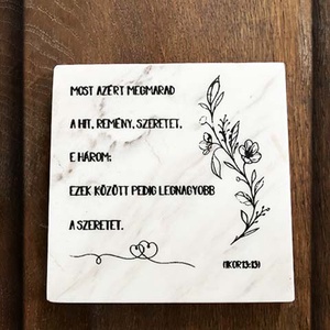 Kis márványtábla bibliai igével - otthon & életmód - vallás - házi áldás - Meska.hu