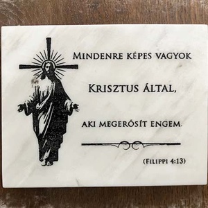 Kis márványtábla bibliai igével - otthon & életmód - vallás - házi áldás - Meska.hu