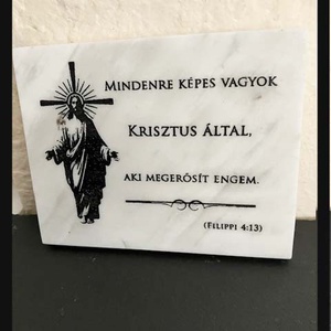 Kis márványtábla bibliai igével - otthon & életmód - vallás - házi áldás - Meska.hu