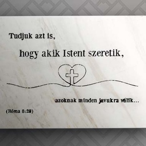 Kis márványtábla bibliai igével - otthon & életmód - vallás - házi áldás - Meska.hu