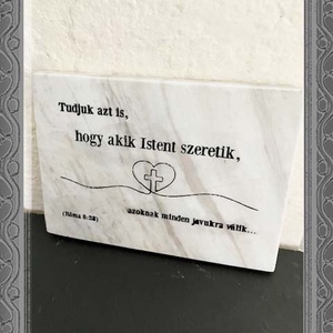 Kis márványtábla bibliai igével - otthon & életmód - vallás - házi áldás - Meska.hu