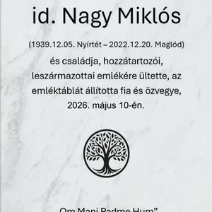 Márvány emléktábla Miklós654090 részére - Meska.hu