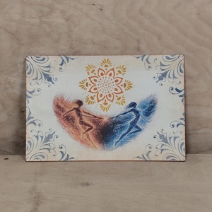 Karmikus szerelem egyedi kézzel készített kép fa alapon - Meska.hu