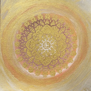 Arany mandala - művészet - festmény - akril - Meska.hu