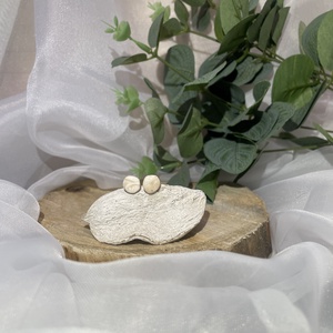 Asszimetrikus kör fülbevaló - Meska.hu