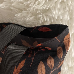 Őszi vászontáska � levélmintás, vízlepergető bevásárlótáska - táska & tok - bevásárlás & shopper táska - shopper, textiltáska, szatyor - Meska.hu