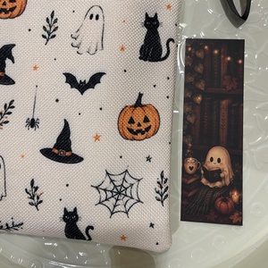 Halloween könyvtok � boszorkányos, szellemes mintával - könyv & zene - könyvtok - Meska.hu