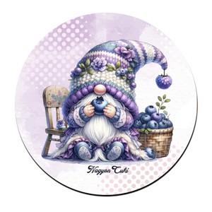 6 db cuki áfonyás manó kör alakú alátét szett (#86) - otthon & életmód - konyhafelszerelés, tálalás - tálalás - tányér- és poháralátét - Meska.hu