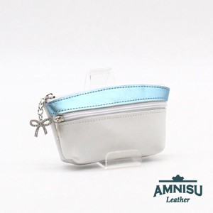 Fehér - metálkék kettő cipzáras kulcstartó - LIMITÁLT B3002 - táska & tok - kulcstartó & táskadísz - kulcstartó - Meska.hu