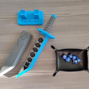 Japán kard formájú kockatartó + AJÁNDÉK - játék & sport - táblajáték és kártyajáték - társasjátékok - dobókocka - Meska.hu