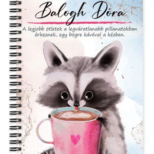 Személyre szabható - Mosómaci mintás A5-ös füzet, Otthon & Életmód, Papír, írószer, Jegyzetfüzet & Napló, , MESKA