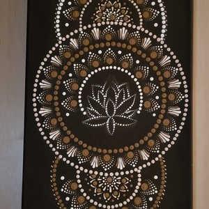 Liliomos mandala, Otthon & Életmód, Dekoráció, Spiritualitás, Mandala, Festett tárgyak, MESKA