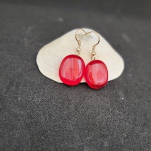 Piros üvegékszer fülbevaló - ékszer - fülbevaló - fülékszer - Meska.hu Piros üvegékszer fülbevaló - ékszer - fülbevaló - fülékszer - Meska.hu