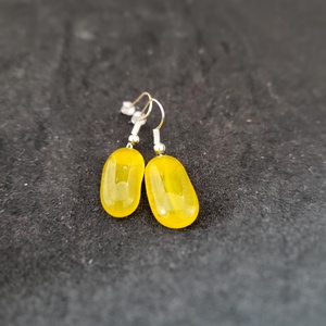 Sárga üvegékszer fülbevaló - ékszer - fülbevaló - fülékszer - Meska.hu Sárga üvegékszer fülbevaló - ékszer - fülbevaló - fülékszer - Meska.hu