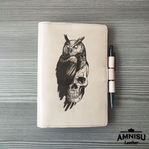 Bagoly mintás noteszborító - otthon & életmód - papír, írószer - könyv- és füzetborító - Meska.hu