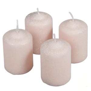 Bársony glitter henger gyertya 50x75 mm - pezsgő szett, Kellékek & szerszámok, Dekorációs gyertya, Dekorációs kellékek, , MESKA