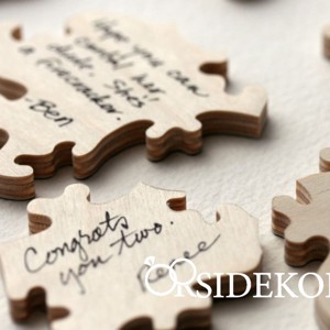 Esküvői vendégkönyv, fa puzzle, 100 db-os, torta, Esküvő, Emlék & Ajándék, Vendégkönyv, , MESKA