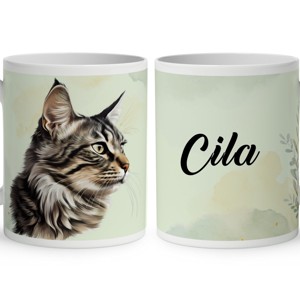 Névvel kérhető - Amerikai bobtail macska portré mintás bögre, Otthon & Életmód, Konyhafelszerelés, tálalás, Tálalás, Bögre & Csésze, , MESKA