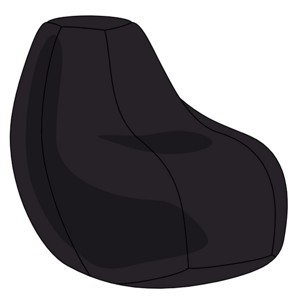 Fekete Tini Babzsákfotel Huzat, Otthon & Életmód, Bútor, Babzsák huzat, Babzsák, , MESKA