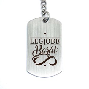 Legjobb barát acél medálos kulcstartó, Táska & Tok, Kulcstartó & Táskadísz, Kulcstartó, , MESKA