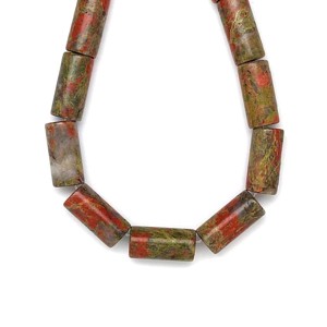 Unakit henger 10x19-20mm ékszerkészítő alapanyag (füzér), Kellékek & szerszámok, Ásvány alapanyag, Ásványfüzér, , MESKA