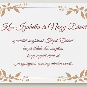 Esküvői meghívó, személyre szabható grafika (igény szerint nyomtatás) - esküvő - meghívó & kártya - digitális meghívók - Meska.hu