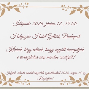 Esküvői meghívó, személyre szabható grafika (igény szerint nyomtatás) - esküvő - meghívó & kártya - digitális meghívók - Meska.hu