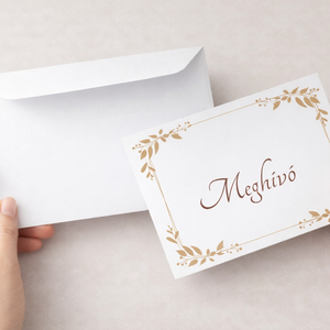 Esküvői meghívó, személyre szabható grafika (igény szerint nyomtatás) - Meska.hu