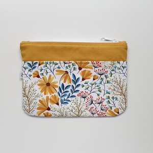 Sárga virágos neszeszer - táska & tok - neszesszer - Meska.hu