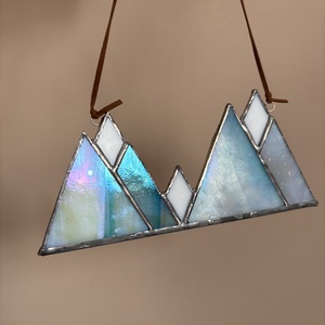 Havas hegyek, Otthon & Életmód, Dekoráció, Ajtó- és ablak dekoráció, Ablakdísz, Üvegművészet, MESKA