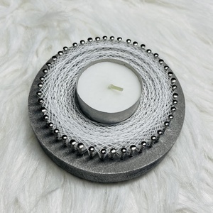 Stringart mécsestartó, Karácsony, Karácsonyi lakásdekoráció, Ünnepi asztaldekoráció, , MESKA